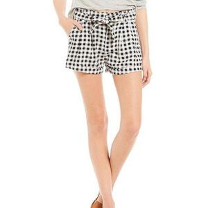 Jolt Gingham Paper Bag High Rise Shorts